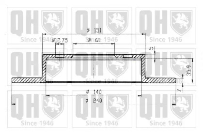 Тормозной диск QUINTON HAZELL BDC4851