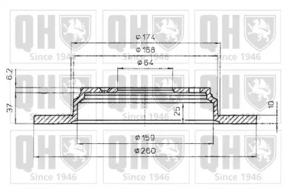 Тормозной диск QUINTON HAZELL BDC4853