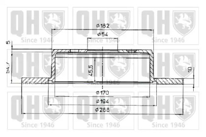 Тормозной диск QUINTON HAZELL BDC4946