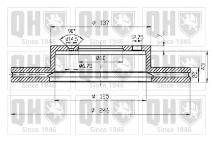 Тормозной диск QUINTON HAZELL BDC4954