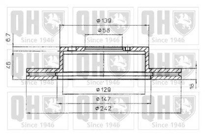 Тормозной диск QUINTON HAZELL BDC4960