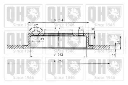 Тормозной диск QUINTON HAZELL BDC5003