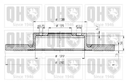 Тормозной диск QUINTON HAZELL BDC5144