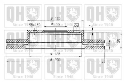 Тормозной диск QUINTON HAZELL BDC5148