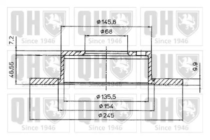 Тормозной диск QUINTON HAZELL BDC5182