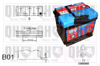 Стартерная аккумуляторная батарея QUINTON HAZELL QBT004LHD3