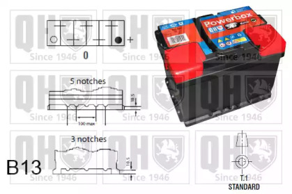 Стартерная аккумуляторная батарея QUINTON HAZELL QBT019AGM