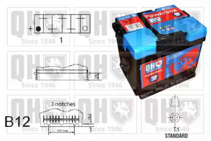 Стартерная аккумуляторная батарея QUINTON HAZELL QBT0383