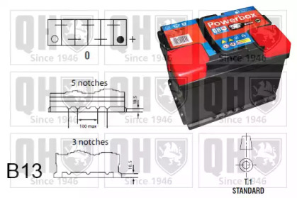 Стартерная аккумуляторная батарея QUINTON HAZELL QBT096AGM