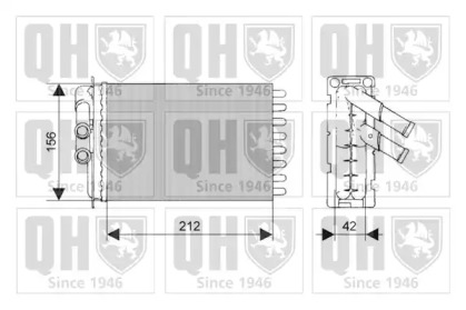 Теплообменник, отопление салона QUINTON HAZELL QHR2012