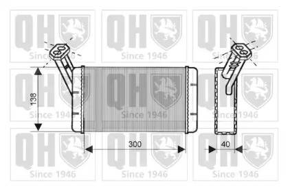 Теплообменник, отопление салона QUINTON HAZELL QHR2031