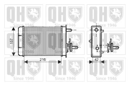 Теплообменник, отопление салона QUINTON HAZELL QHR2050