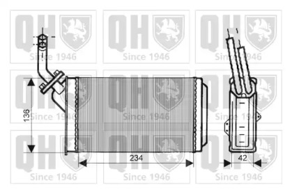 Теплообменник, отопление салона QUINTON HAZELL QHR2060