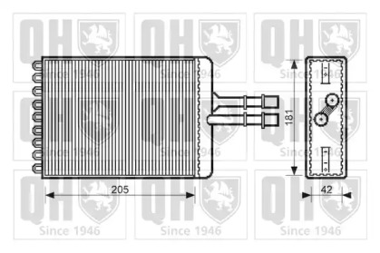 Теплообменник, отопление салона QUINTON HAZELL QHR2100