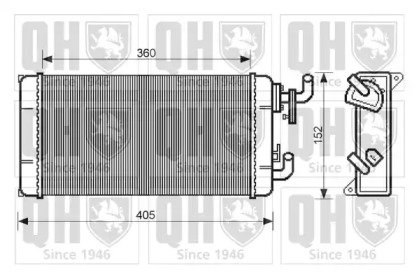 Теплообменник, отопление салона QUINTON HAZELL QHR2212