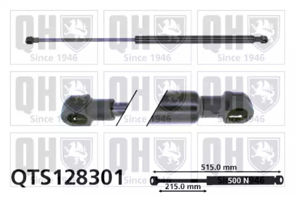 Газовая пружина, крышка багажник QUINTON HAZELL QTS128301