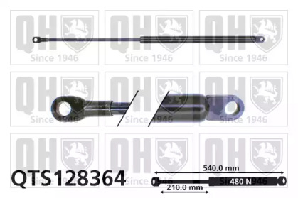 Газовая пружина, крышка багажник QUINTON HAZELL QTS128364