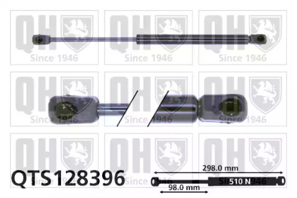 Газовая пружина, крышка багажник QUINTON HAZELL QTS128396