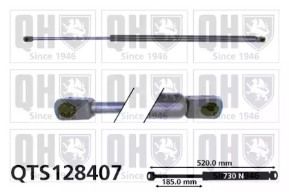 Газовая пружина, крышка багажник QUINTON HAZELL QTS128407