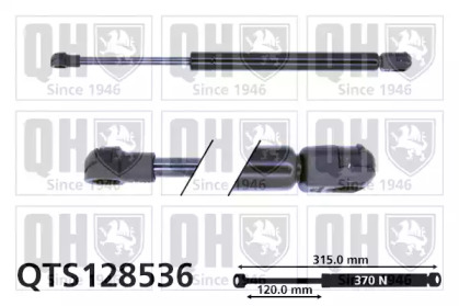 Газовая пружина, крышка багажник QUINTON HAZELL QTS128536