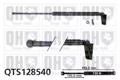 Газовая пружина, крышка багажник QUINTON HAZELL QTS128540