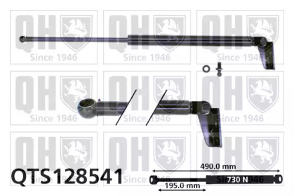 Газовая пружина, крышка багажник QUINTON HAZELL QTS128541