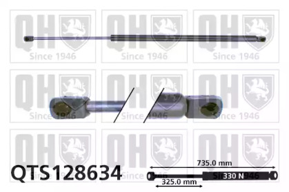 Газовая пружина, крышка багажник QUINTON HAZELL QTS128634