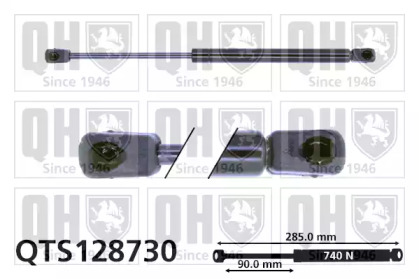 Газовая пружина, крышка багажник QUINTON HAZELL QTS128730