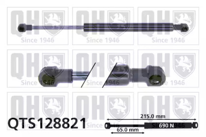 Газовая пружина, крышка багажник QUINTON HAZELL QTS128821