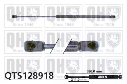 Газовая пружина, крышка багажник QUINTON HAZELL QTS128918