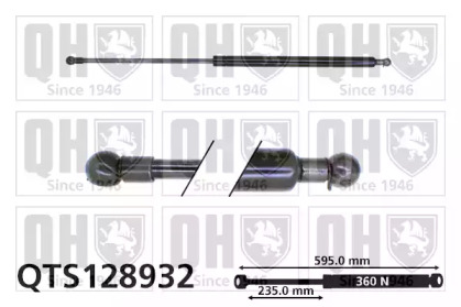 Газовая пружина, крышка багажник QUINTON HAZELL QTS128932