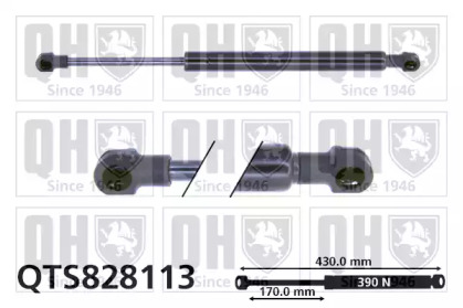 Газовая пружина, крышка багажник QUINTON HAZELL QTS828113