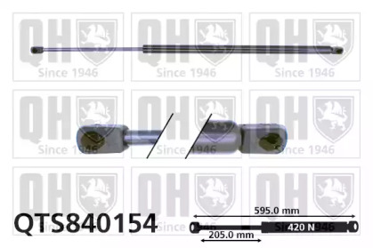 Газовая пружина, крышка багажник QUINTON HAZELL QTS840154