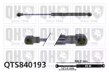 Газовая пружина, крышка багажник QUINTON HAZELL QTS840193