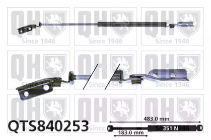 Газовая пружина, крышка багажник QUINTON HAZELL QTS840253