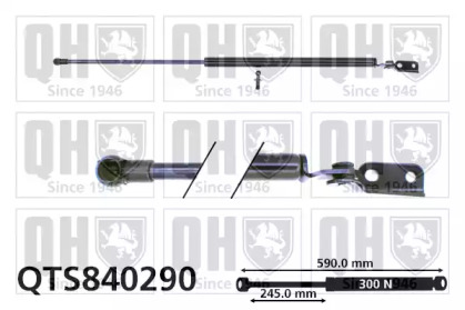 Газовая пружина, крышка багажник QUINTON HAZELL QTS840290