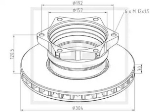 Тормозной диск PE Automotive 016.651-00A