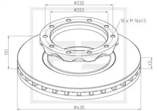 Тормозной диск PE Automotive 016.671-00A