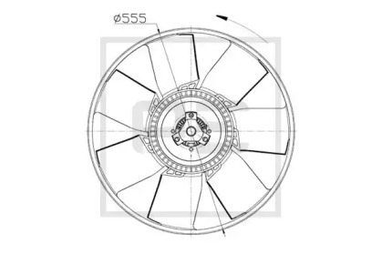 Рабочее колесо вентилятора PE Automotive 020.212-00A