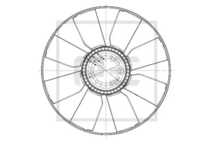 Рабочее колесо вентилятора PE Automotive 030.190-00A
