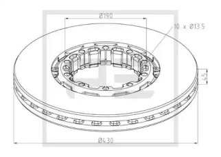 Тормозной диск PE Automotive 066.254-10A