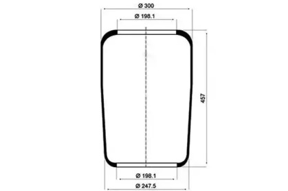 Баллон пневматической рессоры PE Automotive 084.022-50A