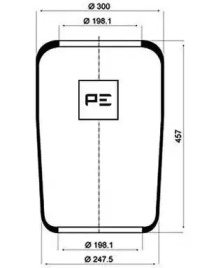 Баллон пневматической рессоры PE Automotive 084.022-70A