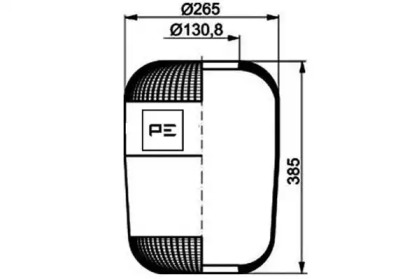 Баллон пневматической рессоры PE Automotive 084.030-70A