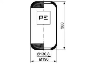 Баллон пневматической рессоры PE Automotive 084.031-70A