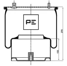 Кожух пневматической рессоры PE Automotive 084.052-73A