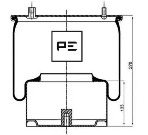 Кожух пневматической рессоры PE Automotive 084.053-72A