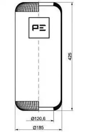 Баллон пневматической рессоры PE Automotive 084.079-70A