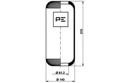 Баллон пневматической рессоры PE Automotive 084.089-70A