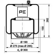 Баллон пневматической рессоры PE Automotive 084.107-74A